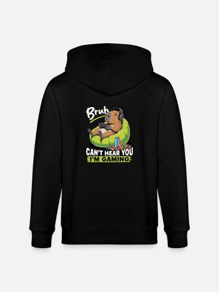 Capybara Gamer Gaming - Veste à capuche bio CULTIVATOR Stanley/Stella Unisexe - noir