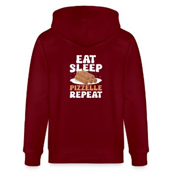 Pizzelle Waffel - Italienische Waffeln - Stanley/Stella Unisex Bio-Kapuzenjacke CULTIVATOR  - Burgunderrot - Hinten - Anna (173cm)