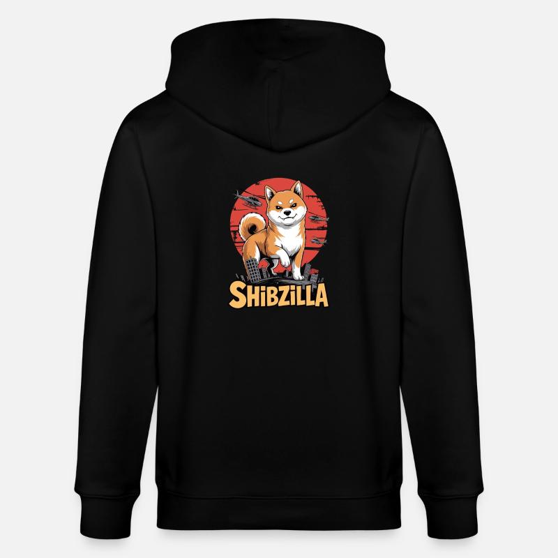 Shibzilla – Chaos mit Side-Eye - Stanley/Stella Unisex Bio-Kapuzenjacke CULTIVATOR  - Schwarz