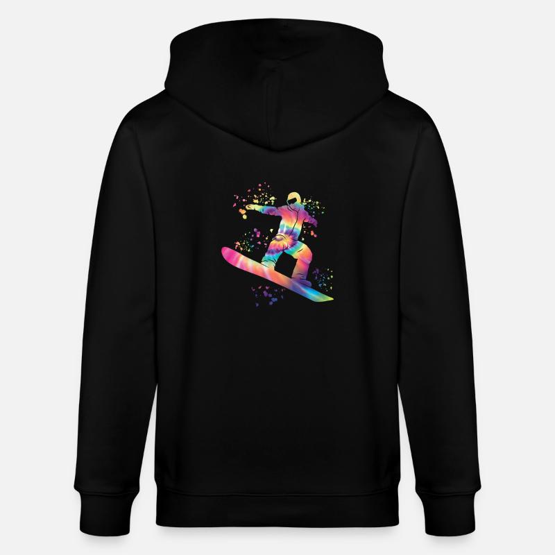 Snowboarder Snowboarding Snowboard - Stanley/Stella Unisex Bio-Kapuzenjacke CULTIVATOR  - Schwarz