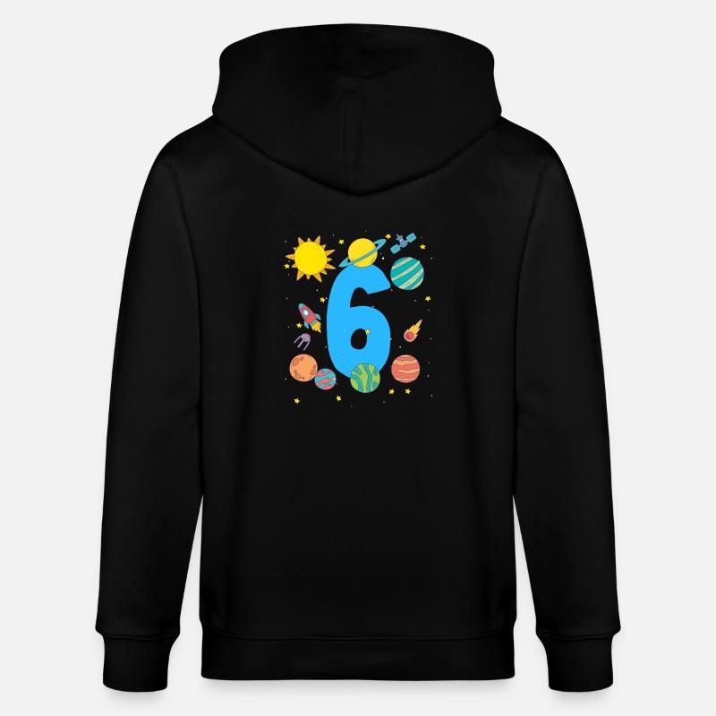Aventure spatiale numéro 6 Anniversaire - Veste à capuche bio CULTIVATOR Stanley/Stella Unisexe - noir