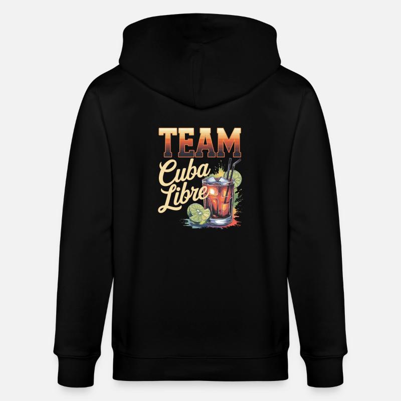 Cocktail Bartender Team Cuba Libre - Stanley/Stella CULTIVATOR  Unisex Organic Hooded Jacket - black