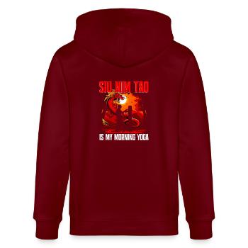 Wing Chun Siu Nim Tao - Veste à capuche bio CULTIVATOR Stanley/Stella Unisexe - bordeaux - Dos - Anna (173cm)