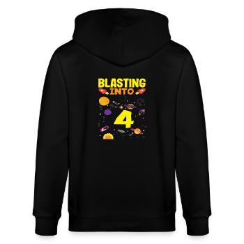 Lancement de la fusée pour son quatrième anniversaire - Veste à capuche bio CULTIVATOR Stanley/Stella Unisexe - noir - Dos - Anna (173cm)