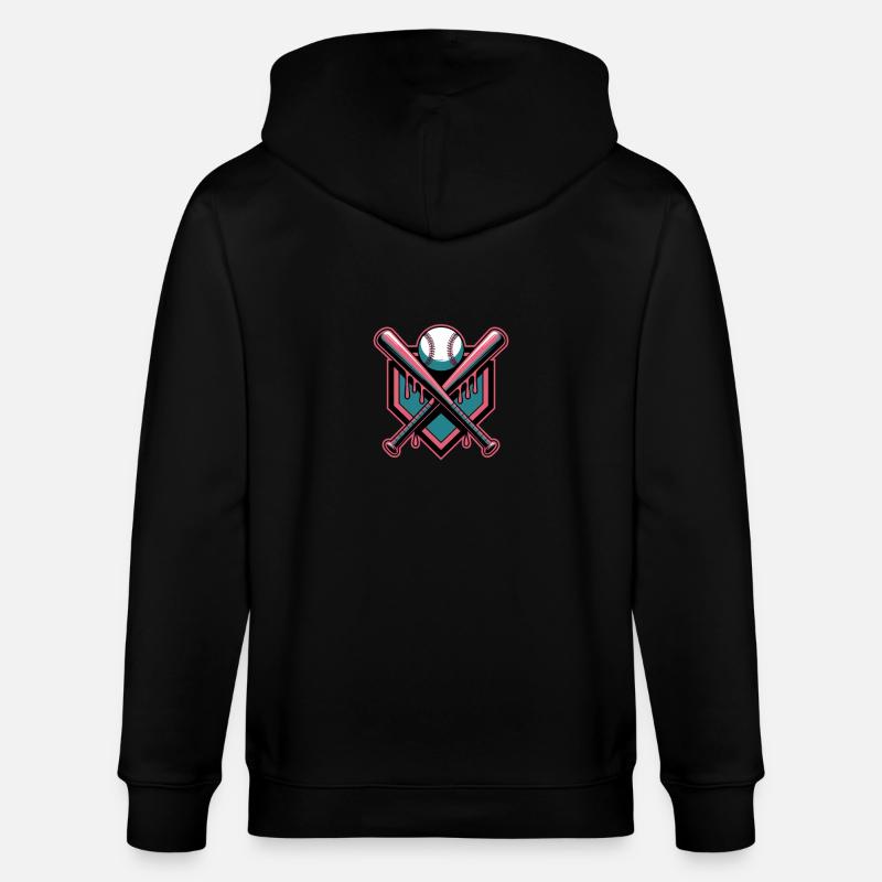 Baseball Eis Baseballschläger - Stanley/Stella Unisex Bio-Kapuzenjacke CULTIVATOR  - Schwarz