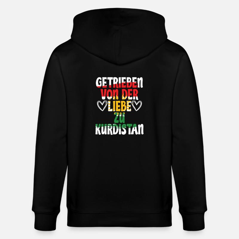 Kurdistan Kurde Kurden - Stanley/Stella Unisex Bio-Kapuzenjacke CULTIVATOR  - Schwarz