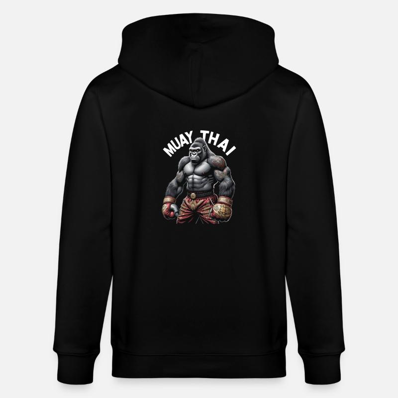 Boxe Muay Thai - Veste à capuche bio CULTIVATOR Stanley/Stella Unisexe - noir