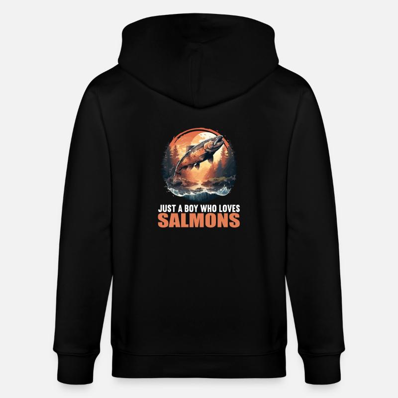 Saumon Saumon - Veste à capuche bio CULTIVATOR Stanley/Stella Unisexe - noir