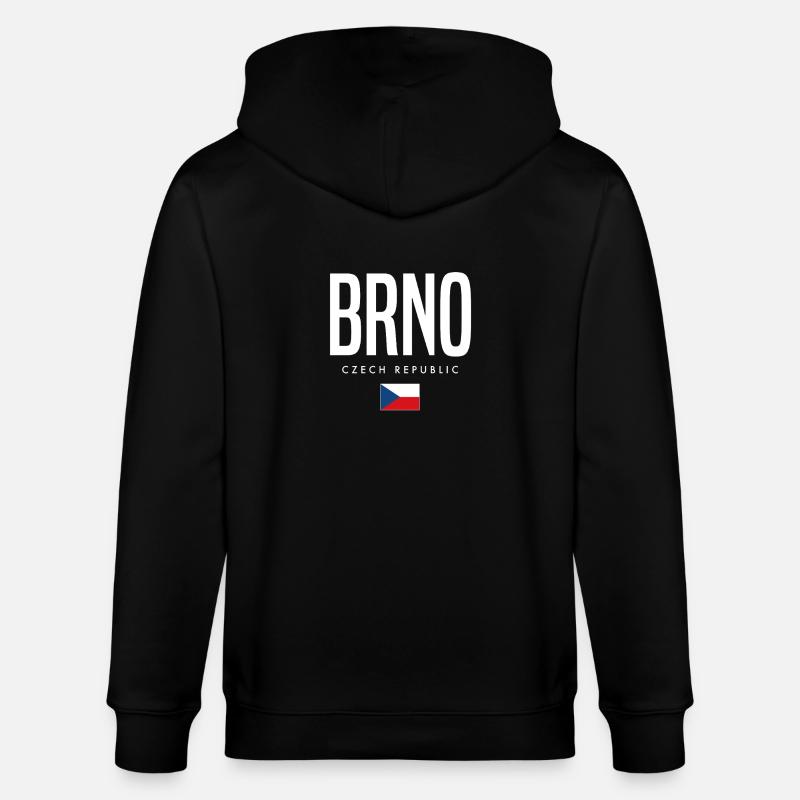 Brno, République tchèque - Veste à capuche bio CULTIVATOR Stanley/Stella Unisexe - noir