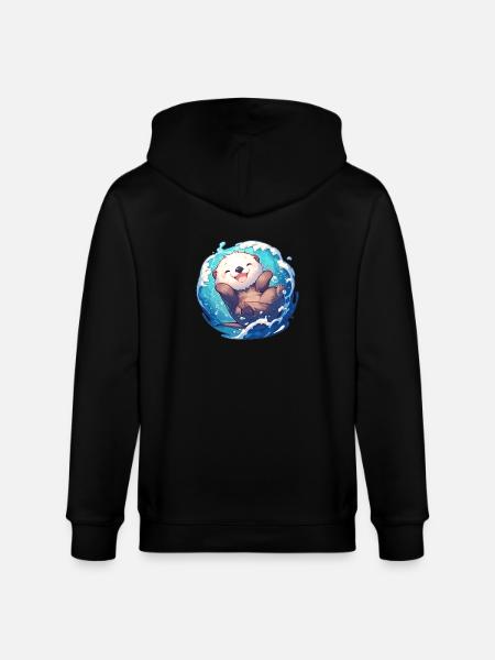 Seeotter - Stanley/Stella Unisex Bio-Kapuzenjacke CULTIVATOR - Schwarz