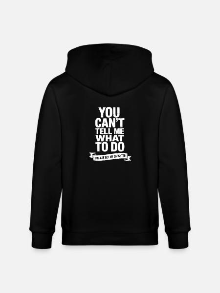 Funny Parents Saying Daughter - Stanley/Stella CULTIVATOR  Unisex Organic Hooded Jacket - black