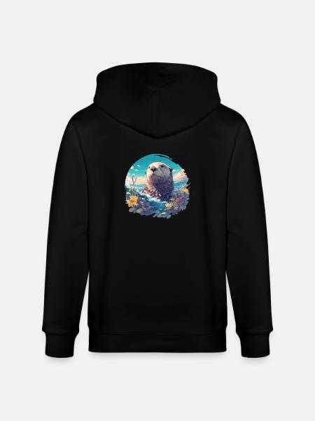 Seeotter - Stanley/Stella Unisex Bio-Kapuzenjacke CULTIVATOR  - Schwarz