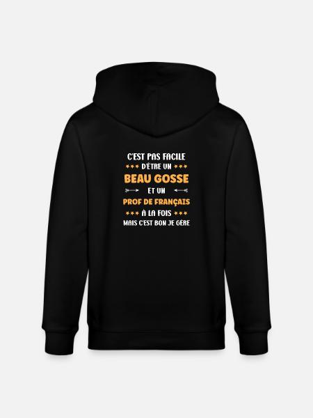 Prof de francais - Veste à capuche bio CULTIVATOR Stanley/Stella Unisexe - noir