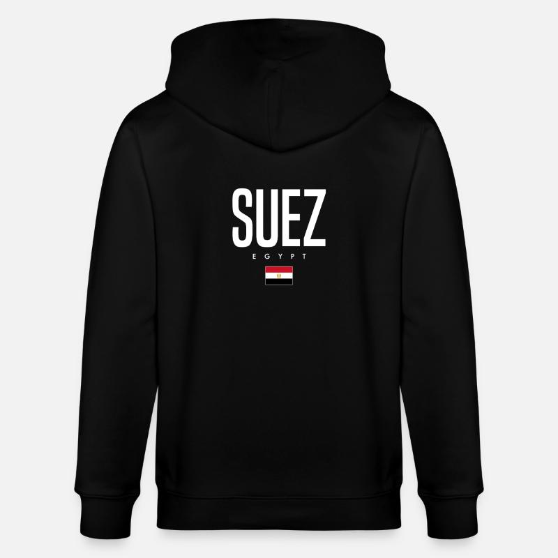 Suez Égypte - Veste à capuche bio CULTIVATOR Stanley/Stella Unisexe - noir