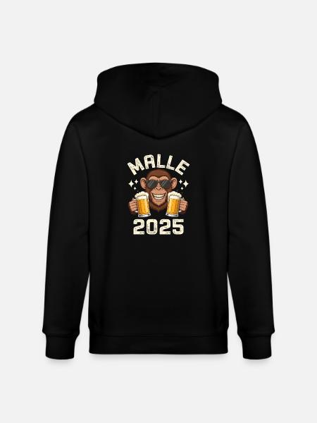 Malle 2025 Monkeys - Stanley/Stella CULTIVATOR Unisex Organic Hooded Jacket - black