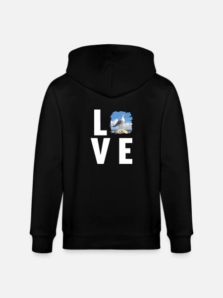 Seagulls Seagull - Stanley/Stella CULTIVATOR Unisex Organic Hooded Jacket - black