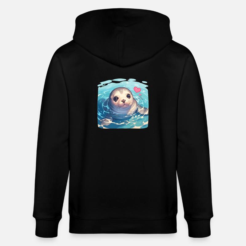 Joints, Phoque - Veste à capuche bio CULTIVATOR Stanley/Stella Unisexe - noir