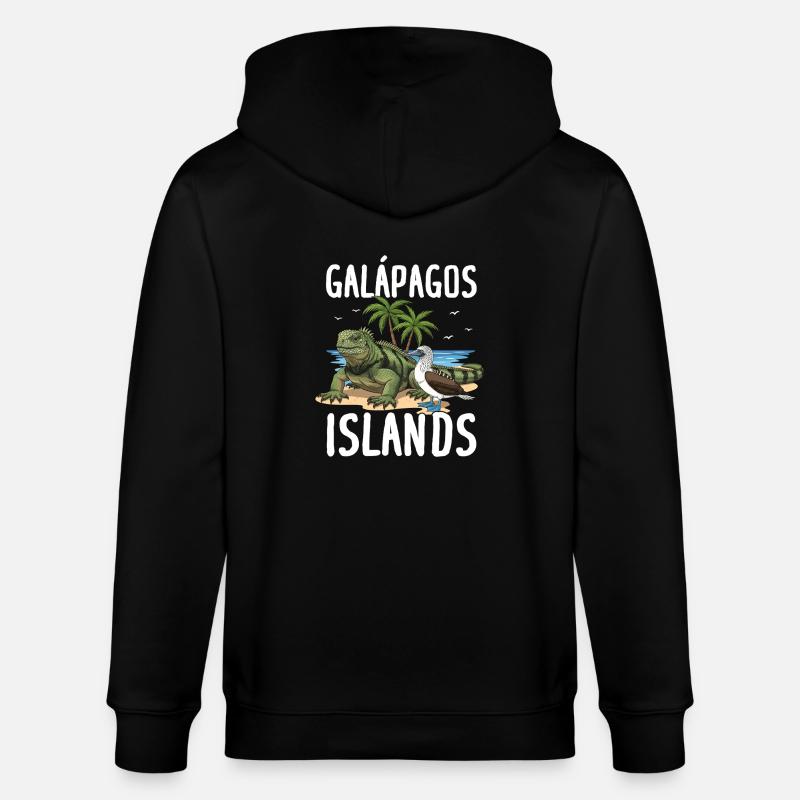 Galapagos Islands - Stanley/Stella Unisex Bio-Kapuzenjacke CULTIVATOR  - Schwarz