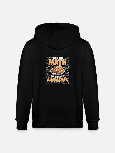 Spring Rolls Lumpian Students Math - Stanley/Stella CULTIVATOR Unisex Organic Hooded Jacket - black