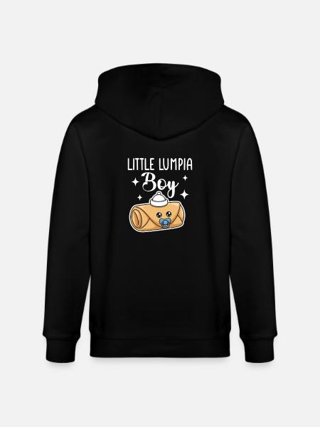 Little Lumpia Boy Spring Rolls - Stanley/Stella CULTIVATOR Unisex Organic Hooded Jacket - black