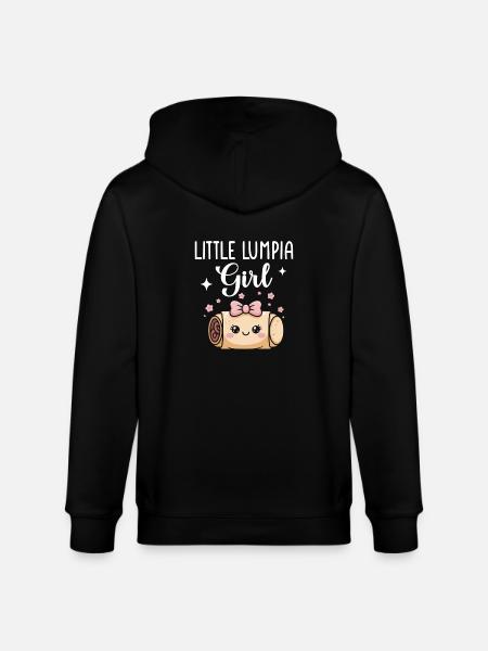 Little Lumpia Girl Spring Rolls - Stanley/Stella CULTIVATOR Unisex Organic Hooded Jacket - black