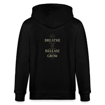 Boho Yoga Cadeau spirituel pour les yogis conscients - Veste à capuche bio CULTIVATOR Stanley/Stella Unisexe - noir - Dos - Anna (173cm)