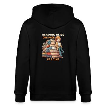 LIRE DES LIVRES UNE PAGE À LA FOIS - Veste à capuche bio CULTIVATOR Stanley/Stella Unisexe - noir - Dos - Anna (173cm)