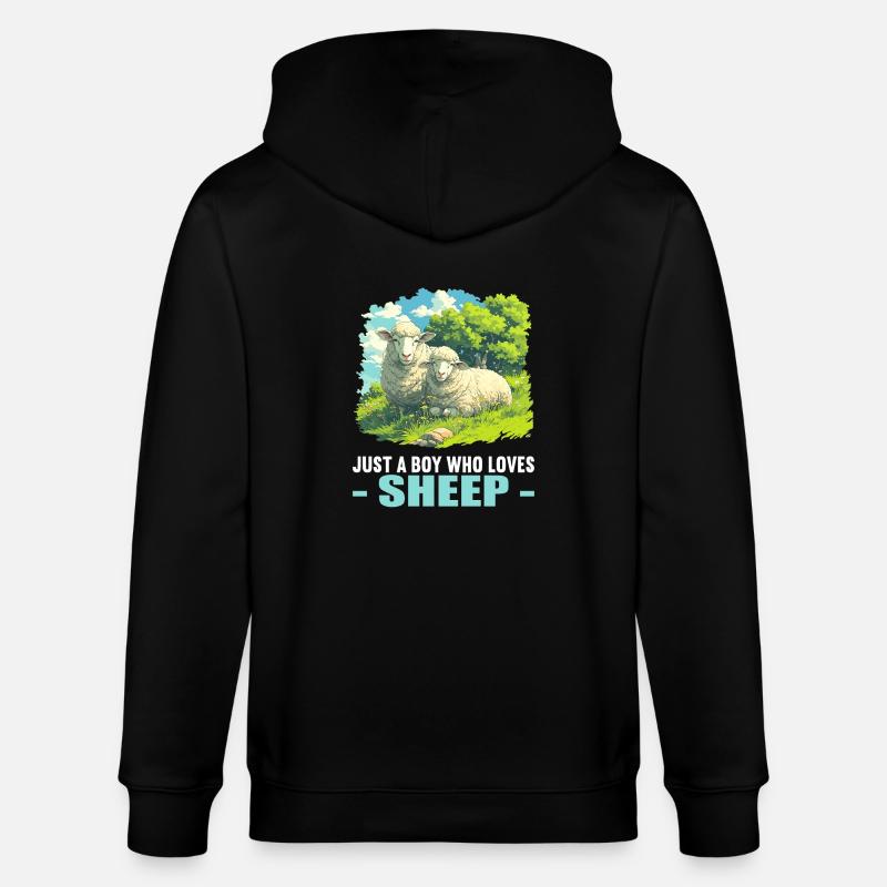 Schafe Schaf - Stanley/Stella Unisex Bio-Kapuzenjacke CULTIVATOR  - Schwarz