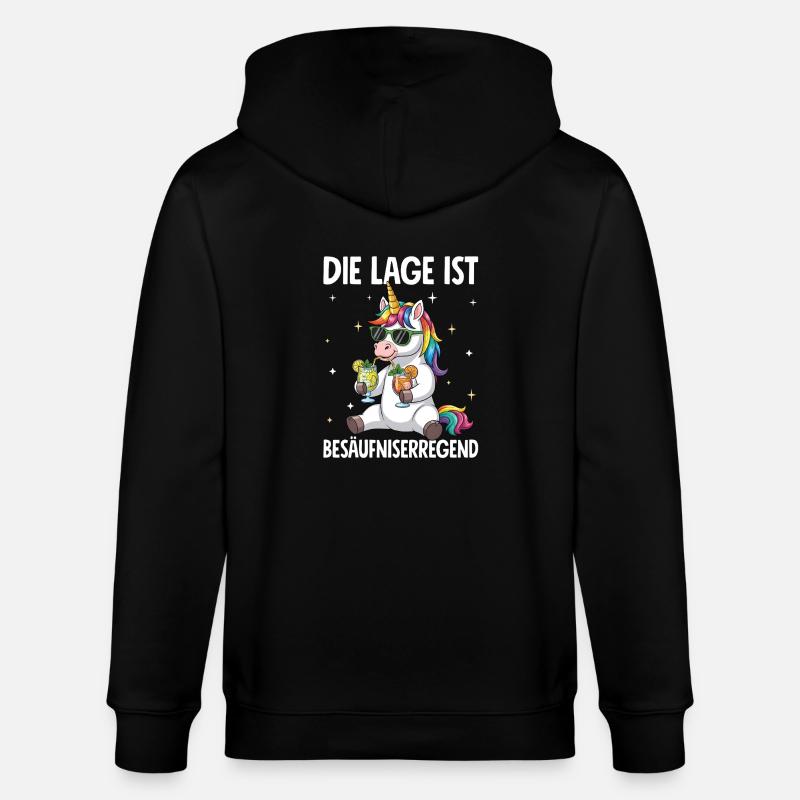 La situation est l’ivresse - Veste à capuche bio CULTIVATOR Stanley/Stella Unisexe - noir