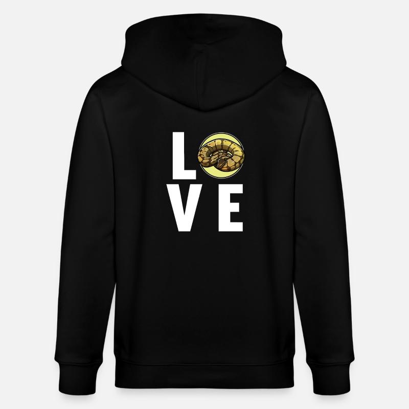 Ball Python Königspythons Königspython - Stanley/Stella Unisex Bio-Kapuzenjacke CULTIVATOR  - Schwarz