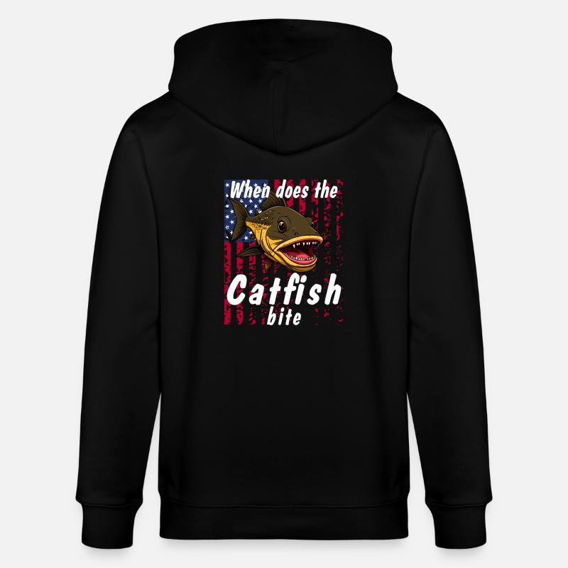 Quand le poisson-chat mord-il - Veste à capuche bio CULTIVATOR Stanley/Stella Unisexe - noir