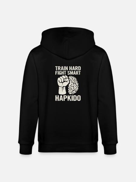 Train Hard Fight Smart Hapkido - Stanley/Stella CULTIVATOR  Unisex Organic Hooded Jacket - black