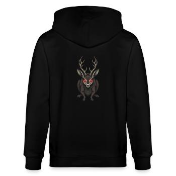 Dark Jackalope - Stanley/Stella CULTIVATOR  Unisex Organic Hooded Jacket - black - Back - Anna (173cm)