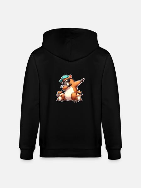 Capybara Papa Kinder Sohn Tochter - Stanley/Stella Unisex Bio-Kapuzenjacke CULTIVATOR - Schwarz