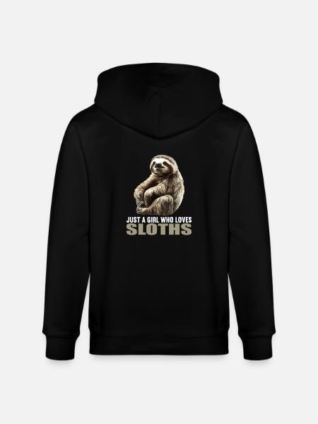 Sloths Sloth - Stanley/Stella CULTIVATOR  Unisex Organic Hooded Jacket - black