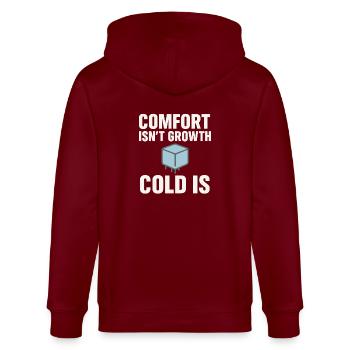 Cold showers Mental hardness Cold exposure - Stanley/Stella CULTIVATOR  Unisex Organic Hooded Jacket - burgundy - Back - Anna (173cm)