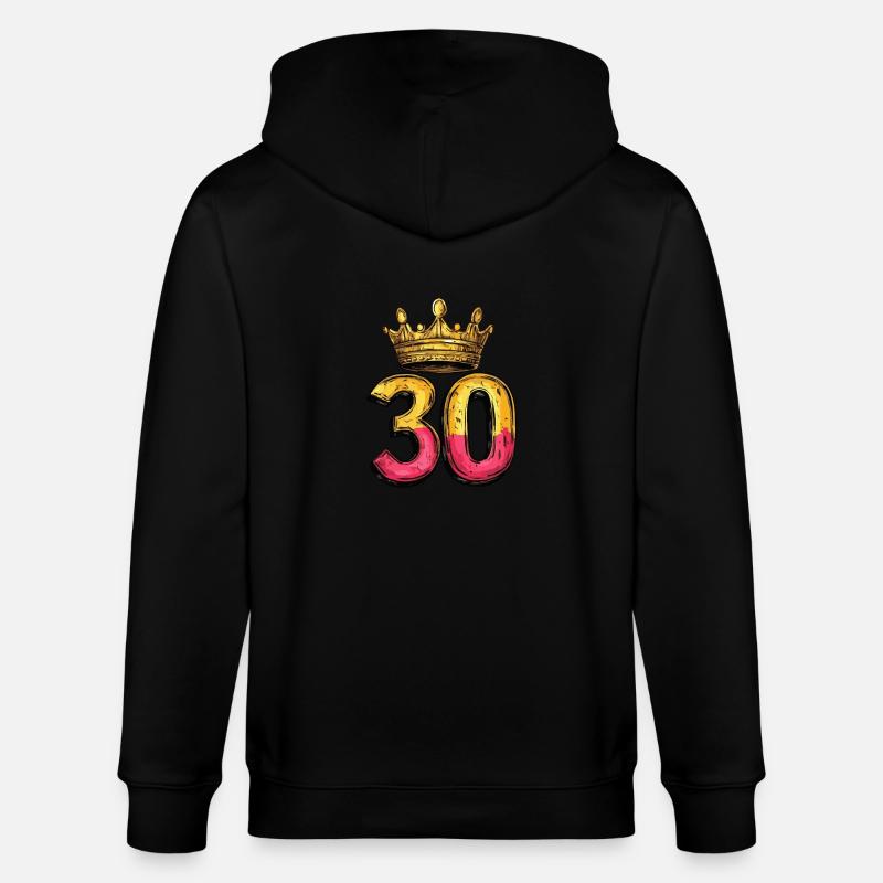 Couronne à 30 chiffres - Veste à capuche bio CULTIVATOR Stanley/Stella Unisexe - noir