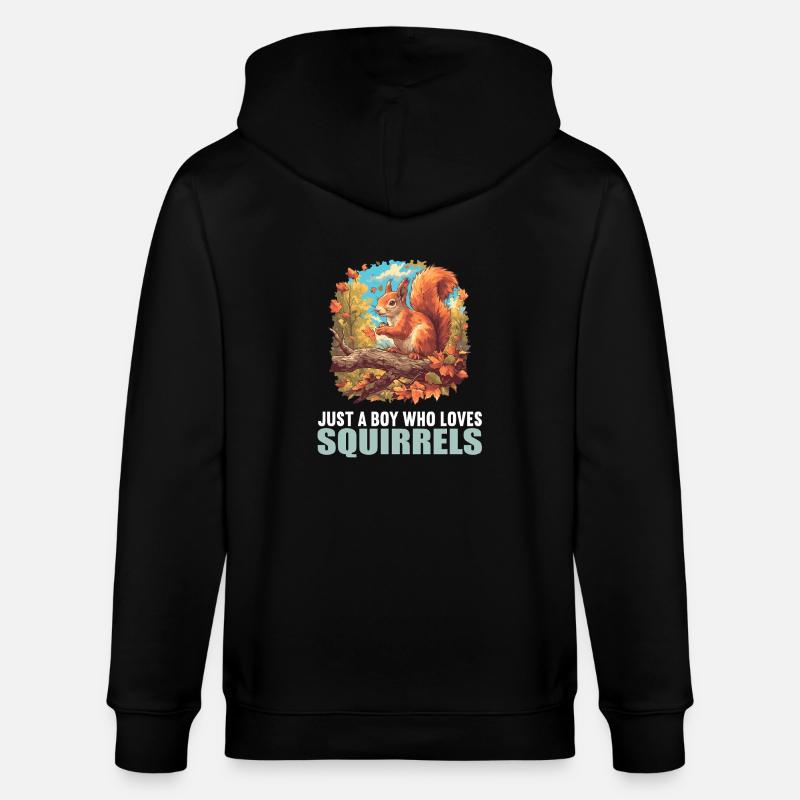 Eichhörnchen - Stanley/Stella Unisex Bio-Kapuzenjacke CULTIVATOR  - Schwarz