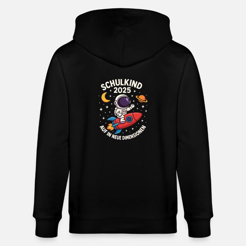 Écolier 2025 Astronaute Fusée - Veste à capuche bio CULTIVATOR Stanley/Stella Unisexe - noir