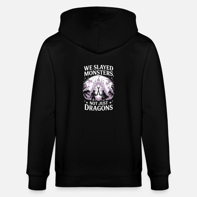 Episches heroisches Design mit Drachen - Stanley/Stella Unisex Bio-Kapuzenjacke CULTIVATOR  - Schwarz