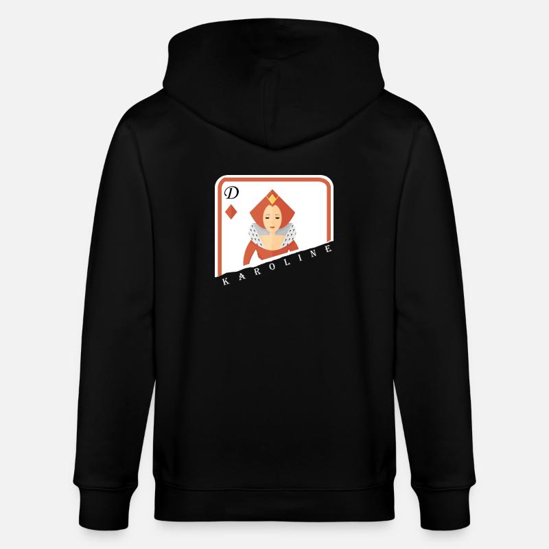 Karoline Dame Kartenspiel ! - Stanley/Stella Unisex Bio-Kapuzenjacke CULTIVATOR  - Schwarz