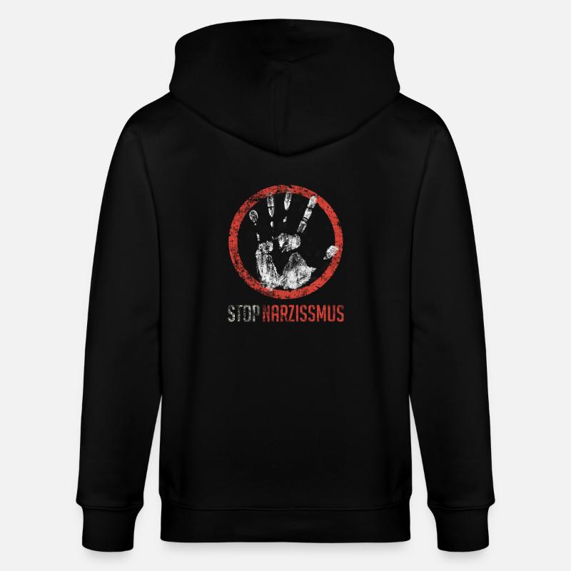 Stop Narzissmus - Stanley/Stella Unisex Bio-Kapuzenjacke CULTIVATOR - Schwarz