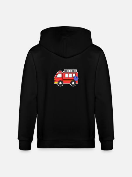 Fire truck - Stanley/Stella CULTIVATOR  Unisex Organic Hooded Jacket - black