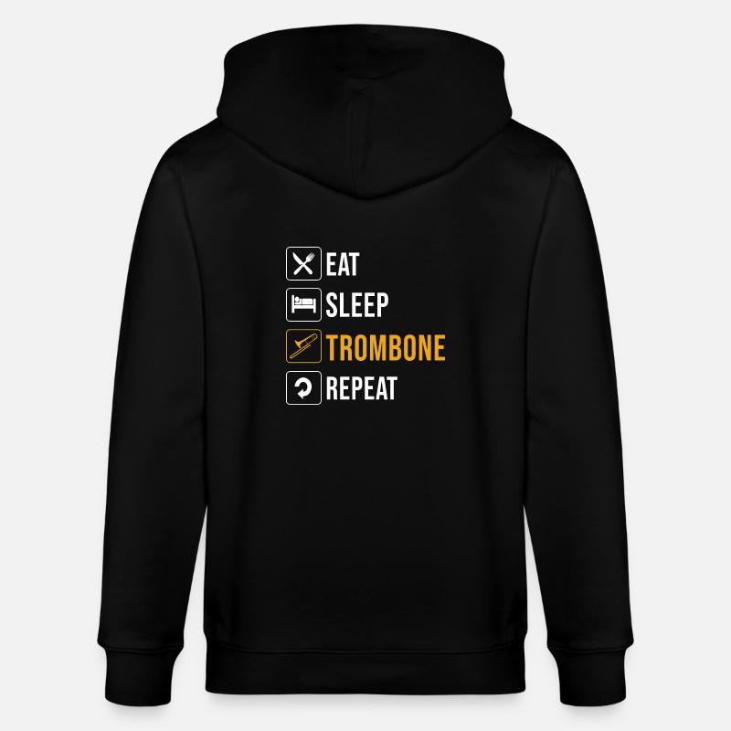 Trombone - Veste à capuche bio CULTIVATOR Stanley/Stella Unisexe - noir