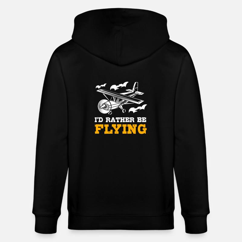 Pilot Flugzeug - Stanley/Stella Unisex Bio-Kapuzenjacke CULTIVATOR  - Schwarz