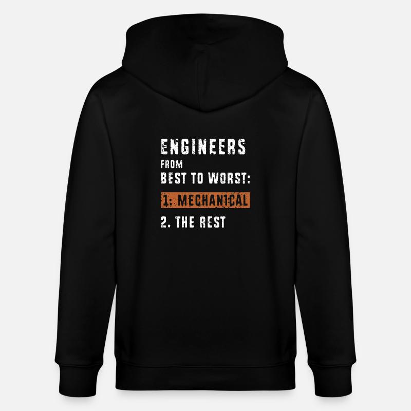 Mechanical Engineer - Stanley/Stella CULTIVATOR  Unisex Organic Hooded Jacket - black