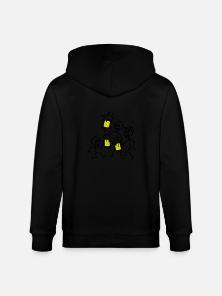 Beer Team Skeleton - Stanley/Stella CULTIVATOR Unisex Organic Hooded Jacket - black