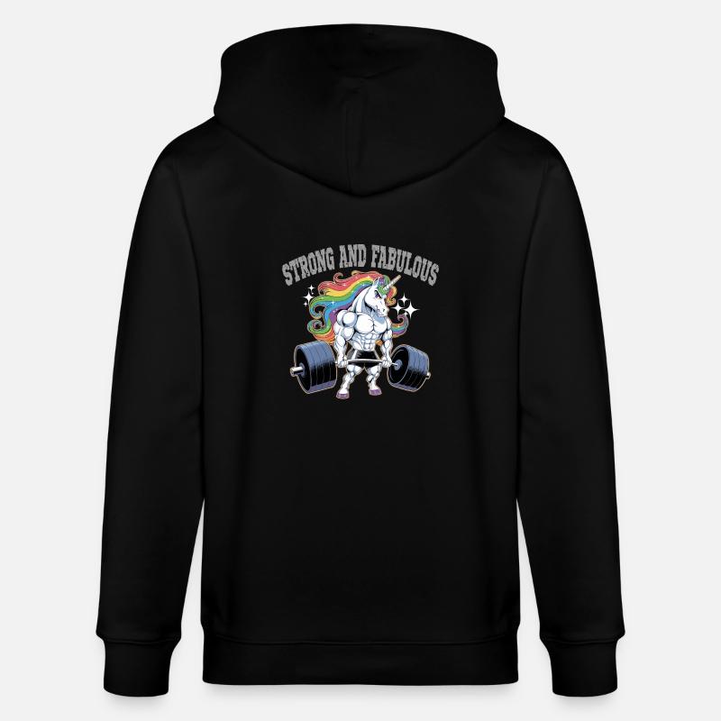 Unicorn Power - Stanley/Stella Unisex Bio-Kapuzenjacke CULTIVATOR  - Schwarz