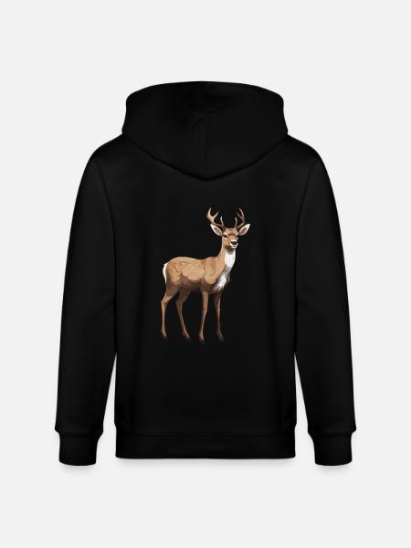 Cerf - Veste à capuche bio CULTIVATOR Stanley/Stella Unisexe - noir