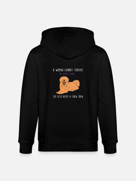 Chow Chow Dog - Stanley/Stella CULTIVATOR Unisex Organic Hooded Jacket - black